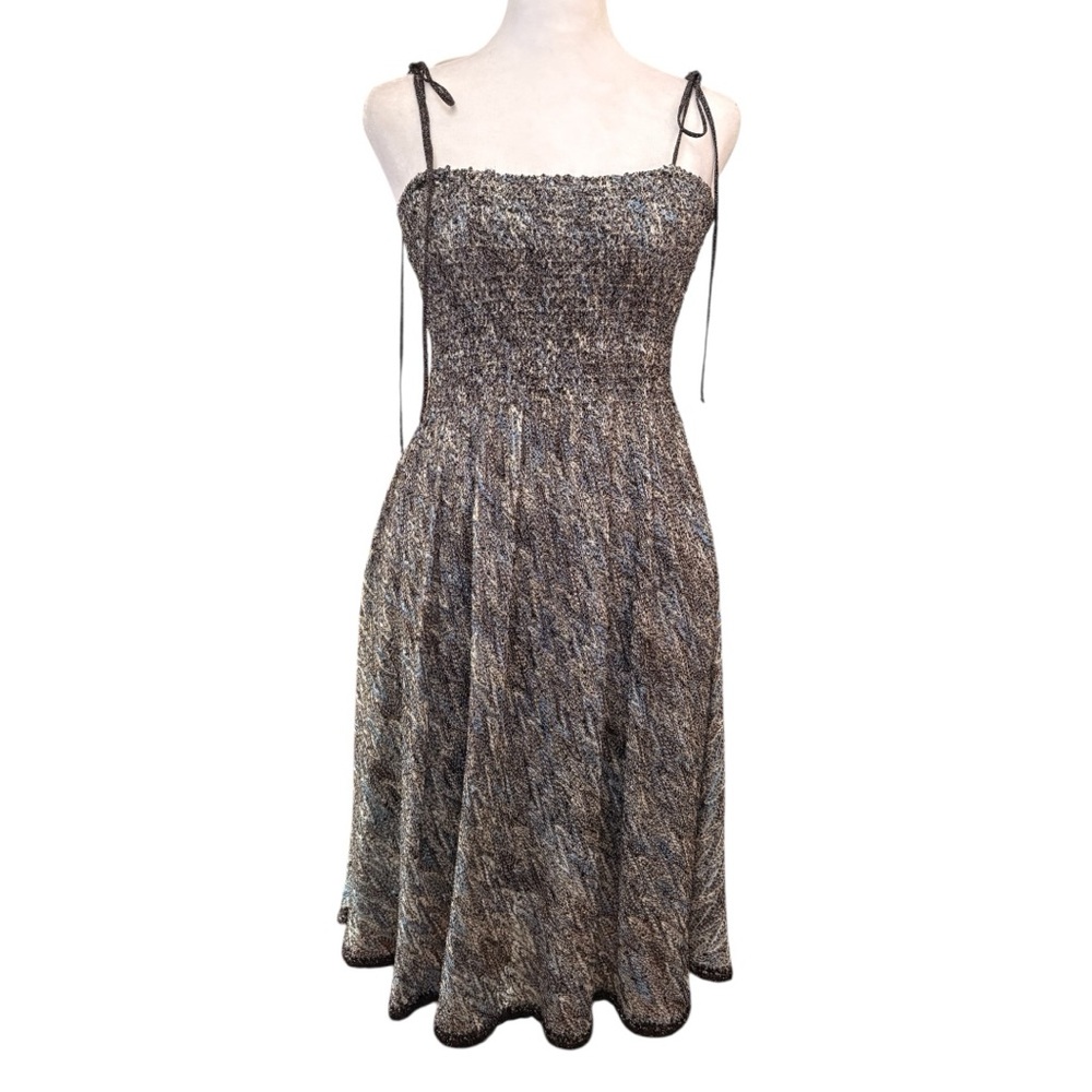 Vintage Missoni Blue/Slate Smocked Dress | Small (Tagged IT 40)